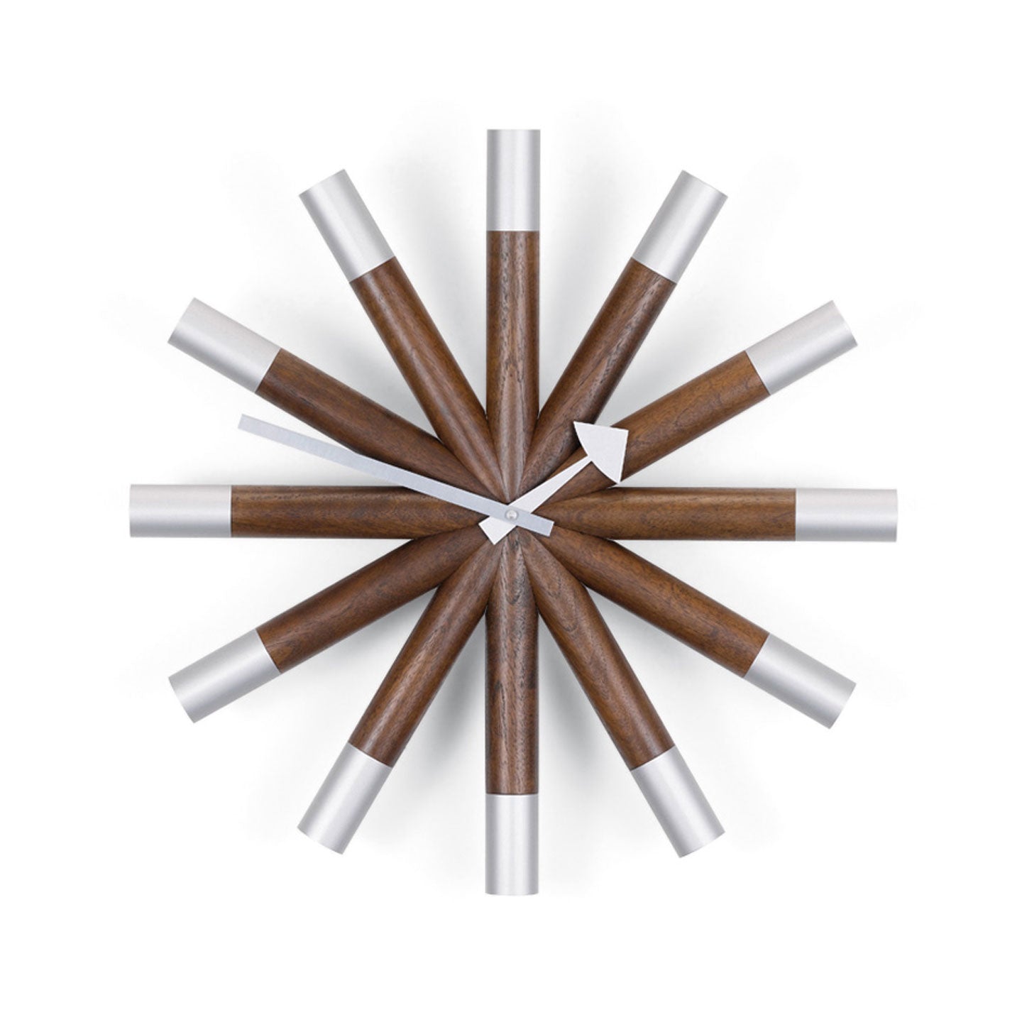 Wheel Wall Clock | Walnut and Aluminium