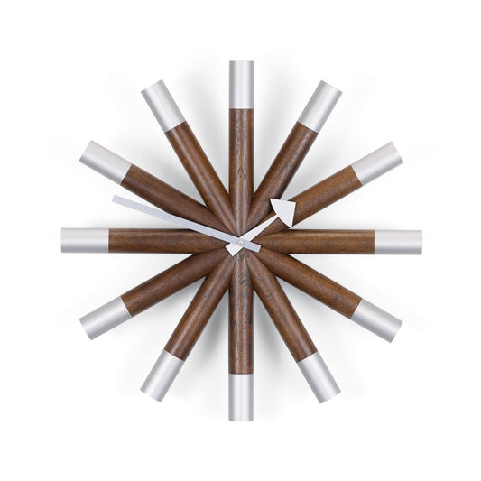 Wheel Wall Clock | Walnut and Aluminium