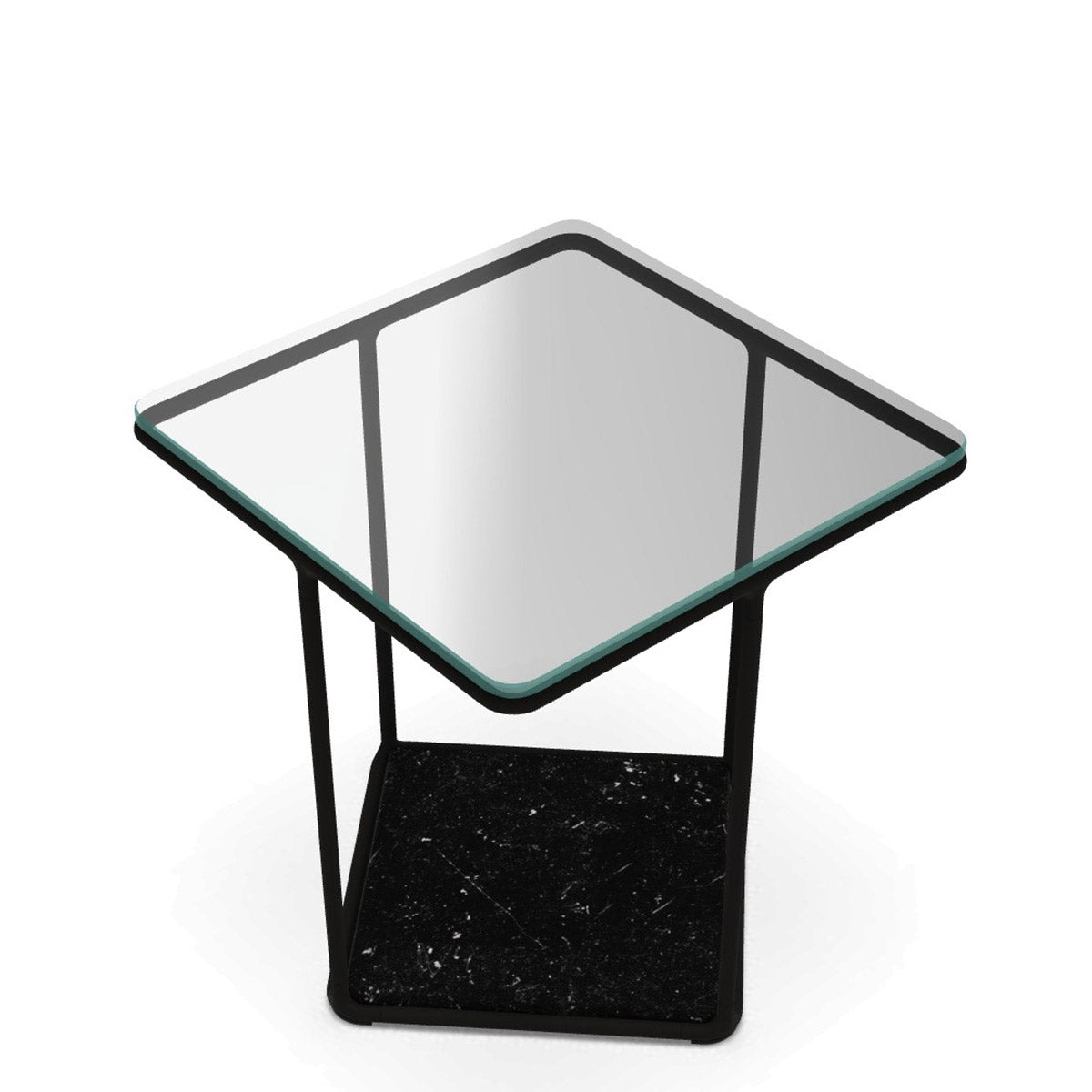 Lemante Side Table 45cm | Extra Light Glass Top