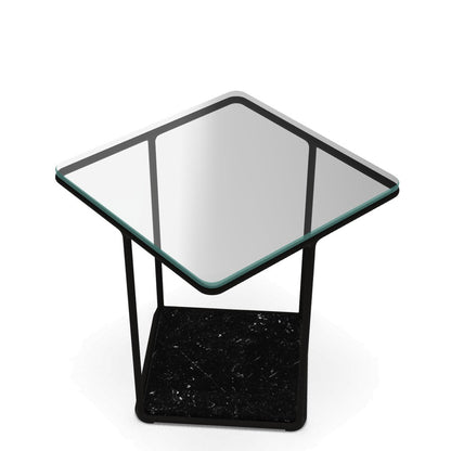 Lemante Side Table 45cm | Extra Light Glass Top