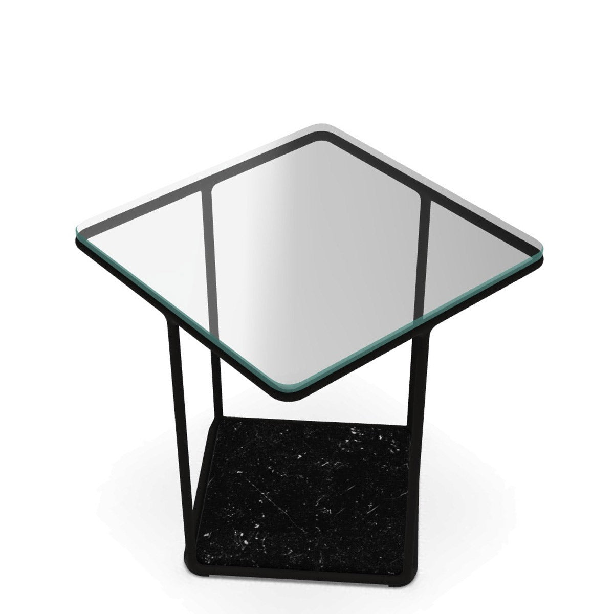 Lemante Side Table 45cm | Extra Light Glass Top