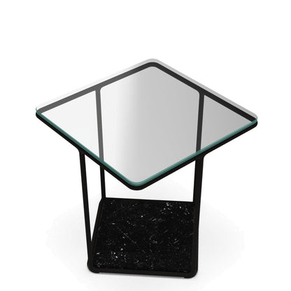Lemante Side Table 45cm | Extra Light Glass Top