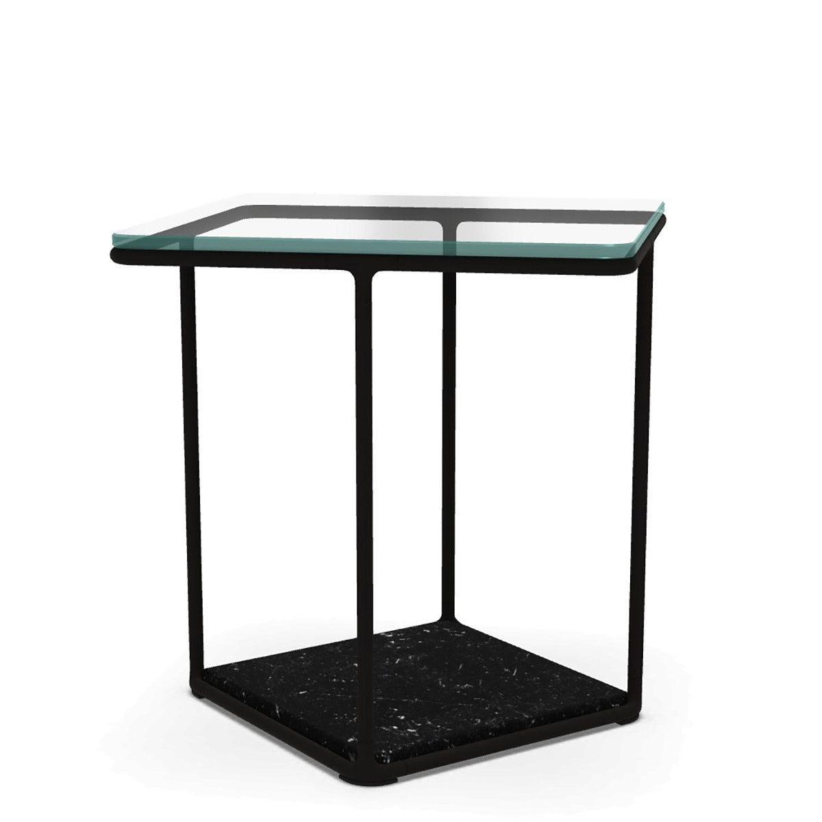 Lemante Side Table 45cm | Extra Light Glass Top
