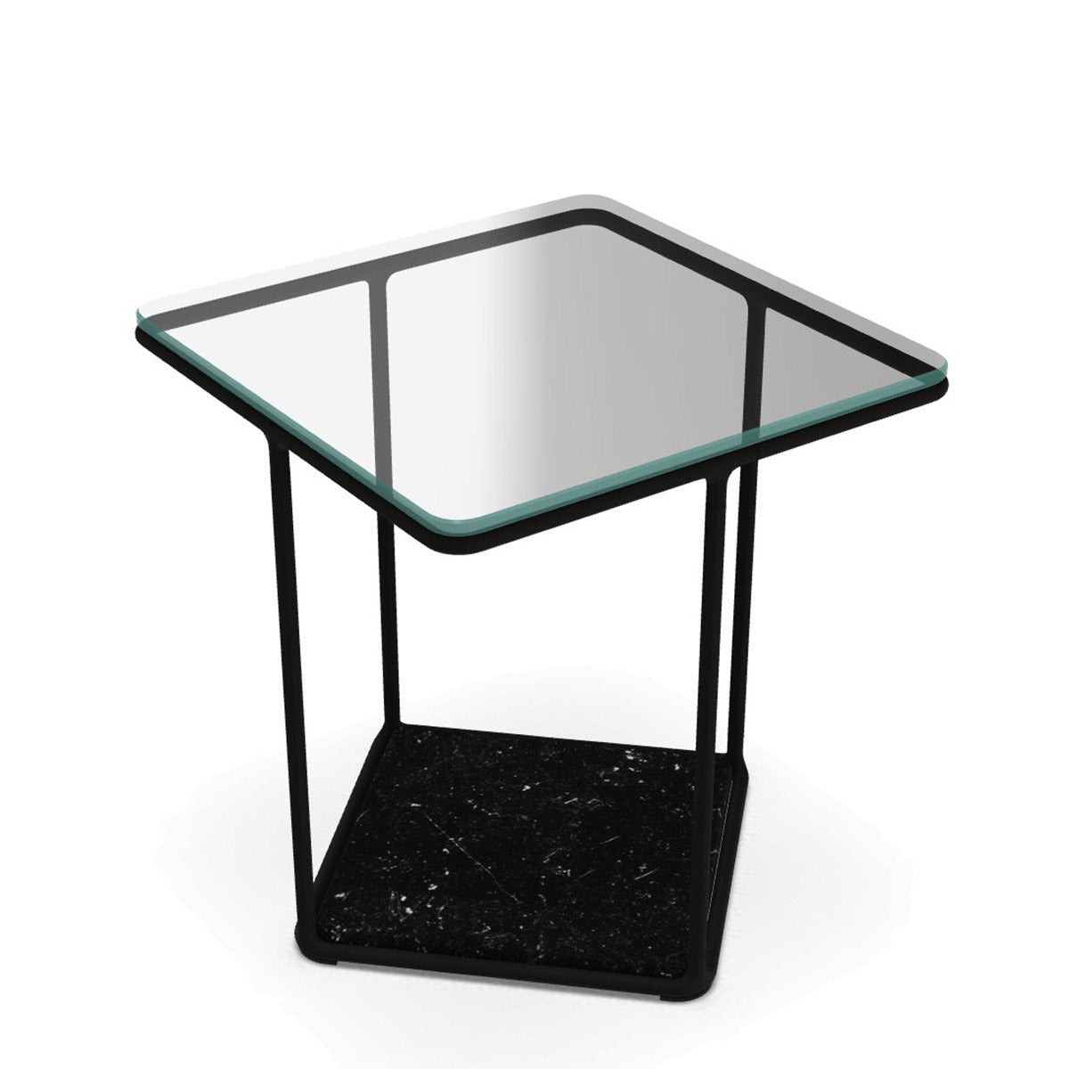 Lemante Side Table 45cm | Extra Light Glass Top
