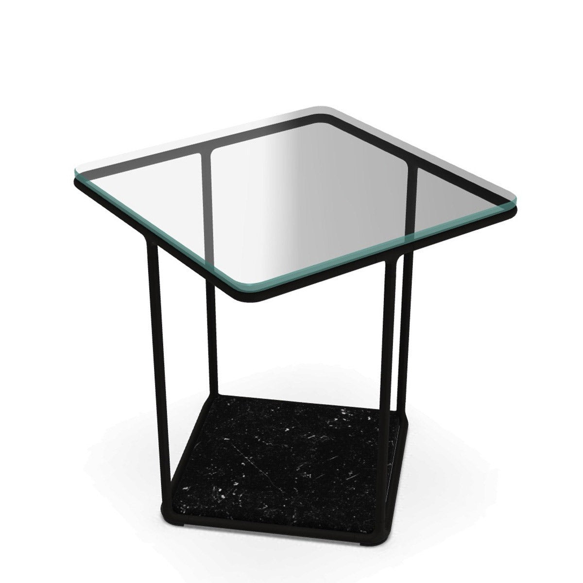 Lemante Side Table 45cm | Extra Light Glass Top