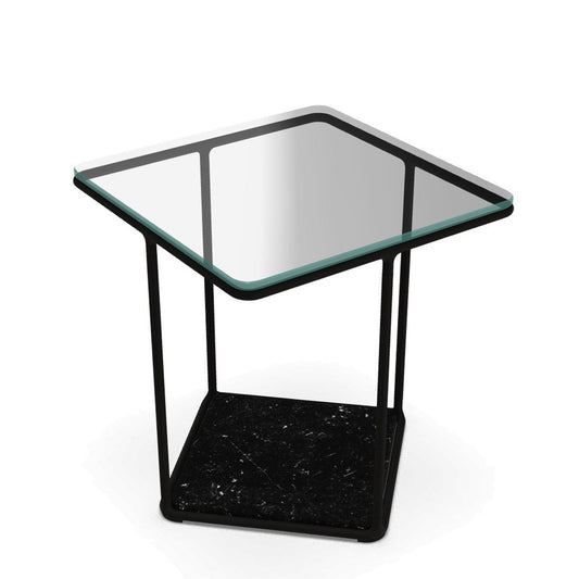 Lemante Side Table 45cm | Extra Light Glass Top