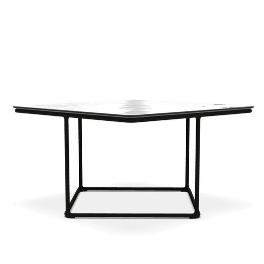 Lemante Side Table 65cm | Quartz Grey Molten Glass Top