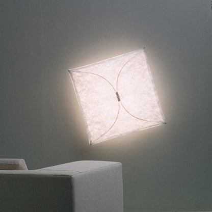 Ariette 2 Wall Lamp | White Synthetic Fabric