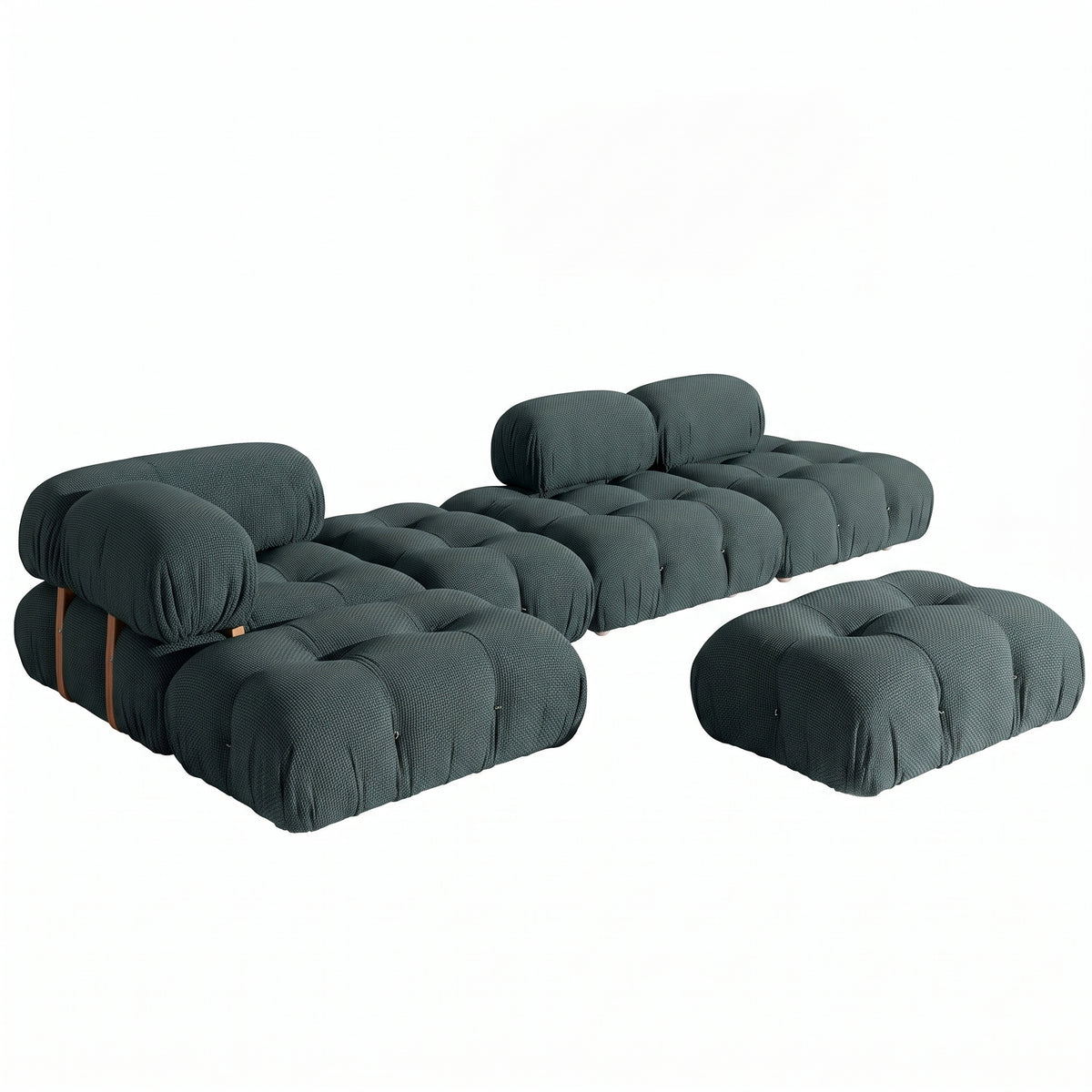 Camaleonda Modular Sofa | Black Green Bellano Fabric Upholstery - Generated