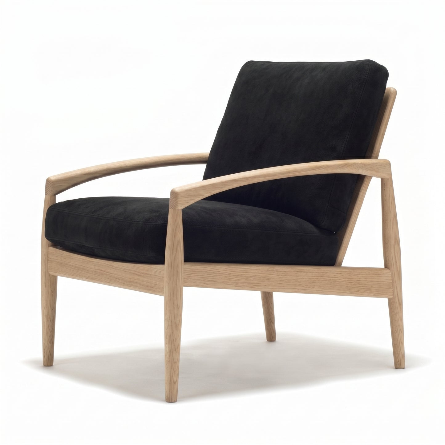 Paperknife Lounge Chair | Anthracite Matt Leather L4SO-DU21003 - Generated