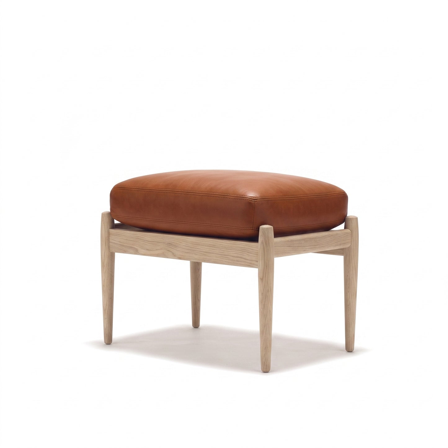 Paperknife Ottoman | Cognac Matt Leather L4SO-DU21000 - Generated