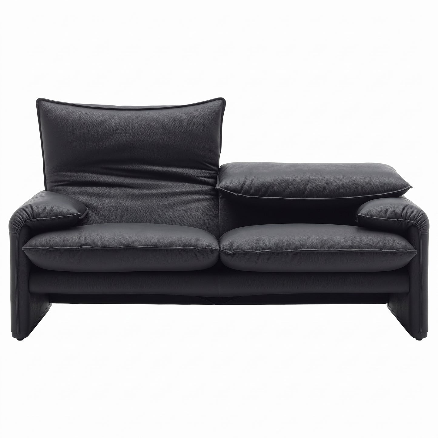 Maralunga 40 2 Seat Sofa 1900mm | Pelle Scozia 13X606 Black Leather - Generated
