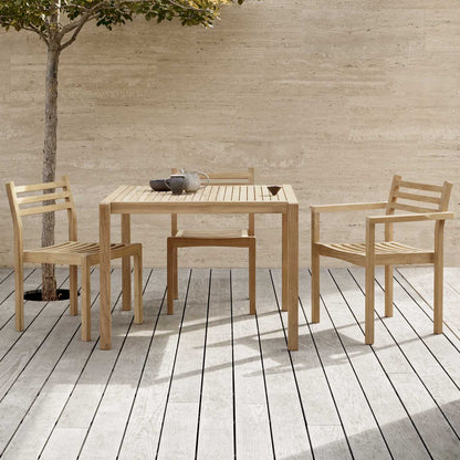AH902 Square Outdoor Table | Untreated Teak