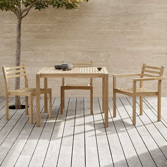 AH902 Square Outdoor Table | Untreated Teak