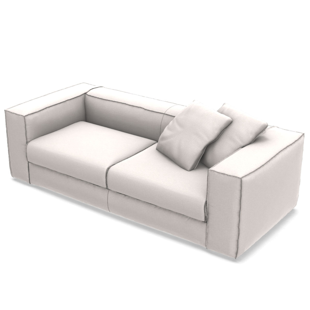 Neowall Sofa Bed 231cm | White 01 Tosca Upholstery