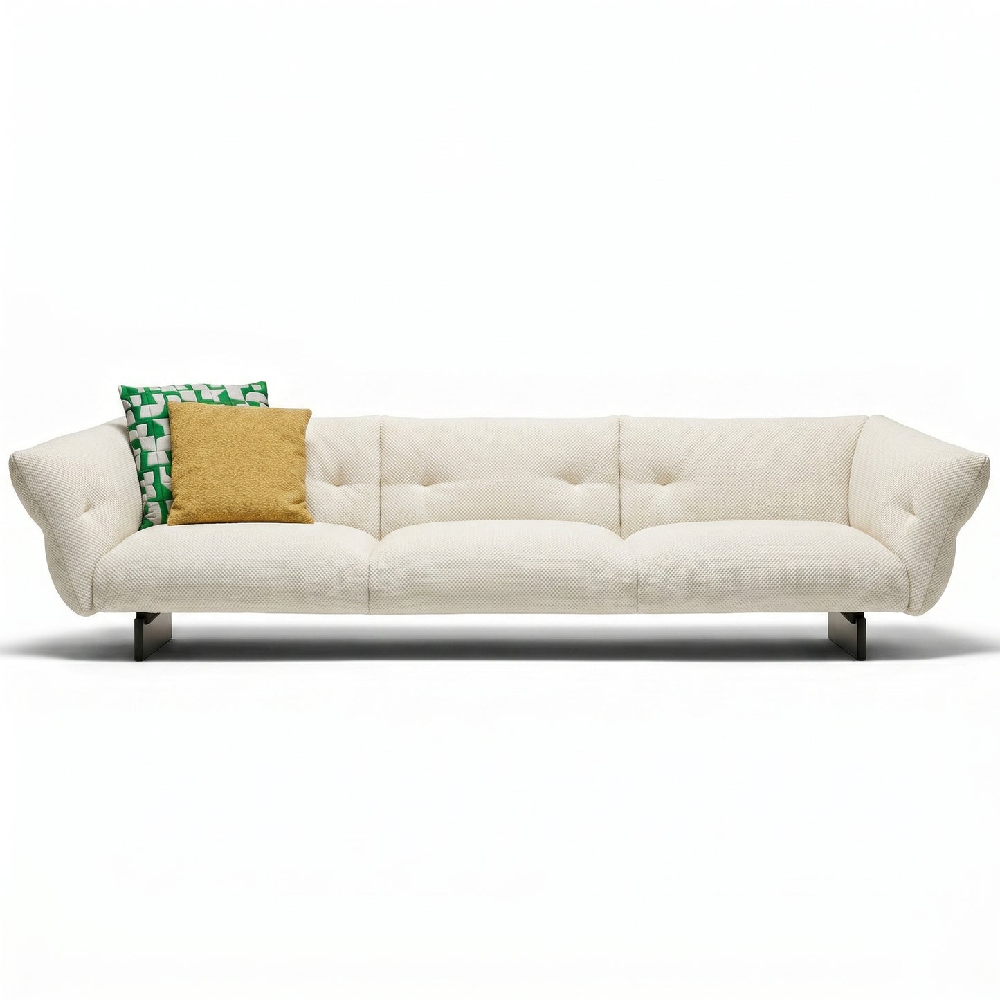 Moncloud Linear Sofa 315cm | Perbacco 13E436 White Fabric - Generated