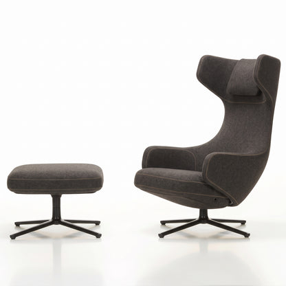 Grand Repos Lounge Chair & Ottoman | Cosy 03 Nutmeg Wool Upholstery - Generated