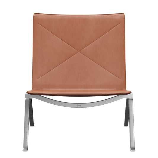 PK22 Easy Chair | Walnut Grace Leather Upholstery