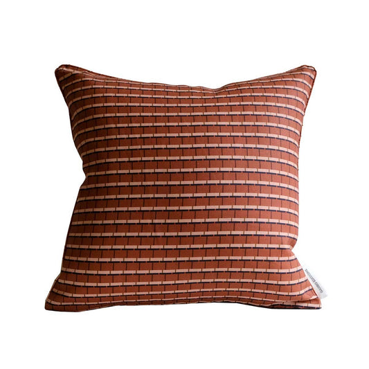 Vibrant 02 Linen Cushion 45x45cm | Terracotta Linen