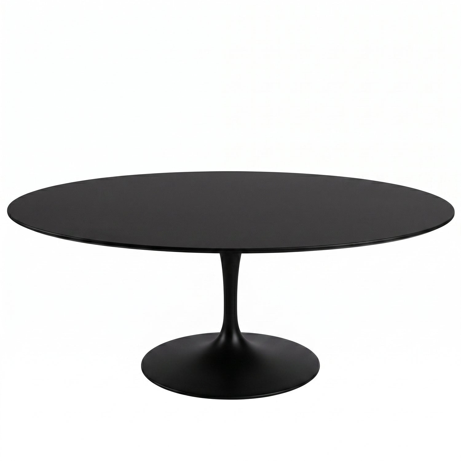 Saarinen Oval Dining Table | Black Fenix Laminate Top - Generated