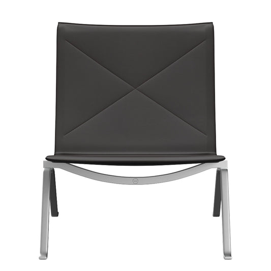 PK22 Easy Chair | Black Brown Aura Leather Upholstery
