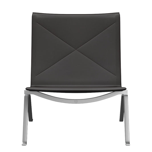 PK22 Easy Chair | Black Brown Aura Leather Upholstery