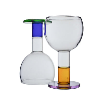 Pair of Eclipse Wine Glasses | Multicoloured