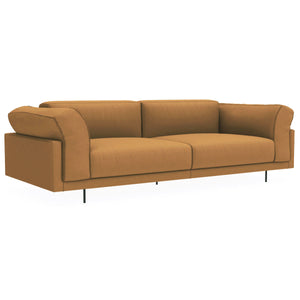 Echoo Sofa 222cm | Biscotto 711 Seta Leather Upholstery