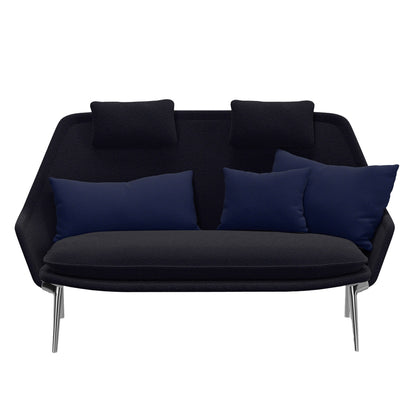 Slow Sofa | Dark Blue Flocca Fabric Upholstery
