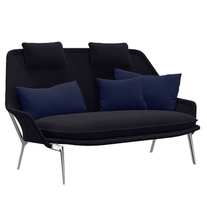 Slow Sofa | Dark Blue Flocca Fabric Upholstery