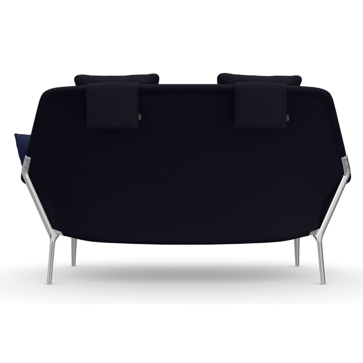 Slow Sofa | Dark Blue Flocca Fabric Upholstery