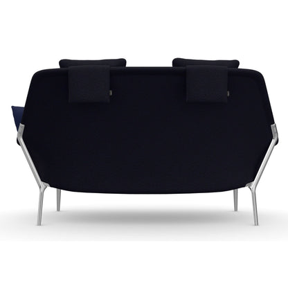 Slow Sofa | Dark Blue Flocca Fabric Upholstery