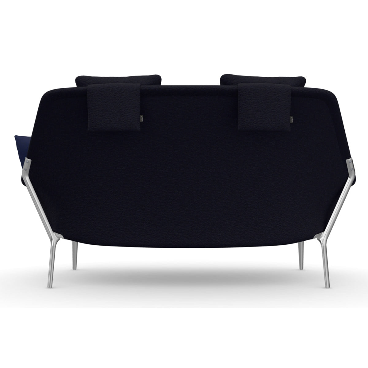 Slow Sofa | Dark Blue Flocca Fabric Upholstery