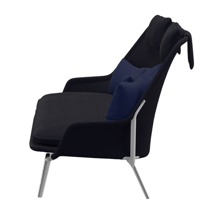 Slow Sofa | Dark Blue Flocca Fabric Upholstery
