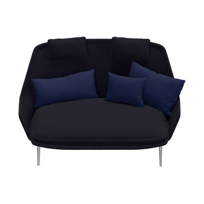 Slow Sofa | Dark Blue Flocca Fabric Upholstery