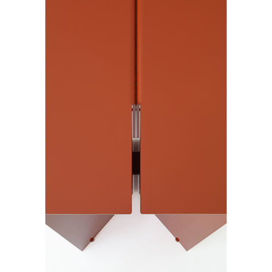 Origata Console | Glossy Siena Orange Lacquered Metal