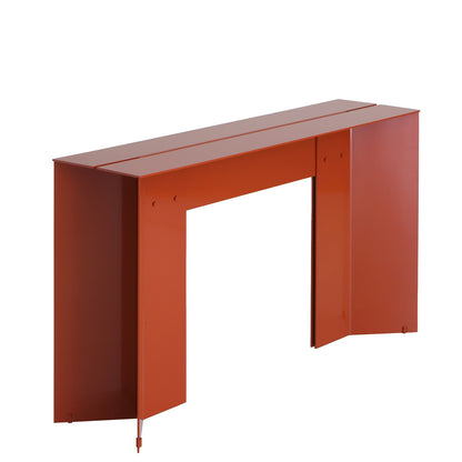Origata Console | Glossy Siena Orange Lacquered Metal