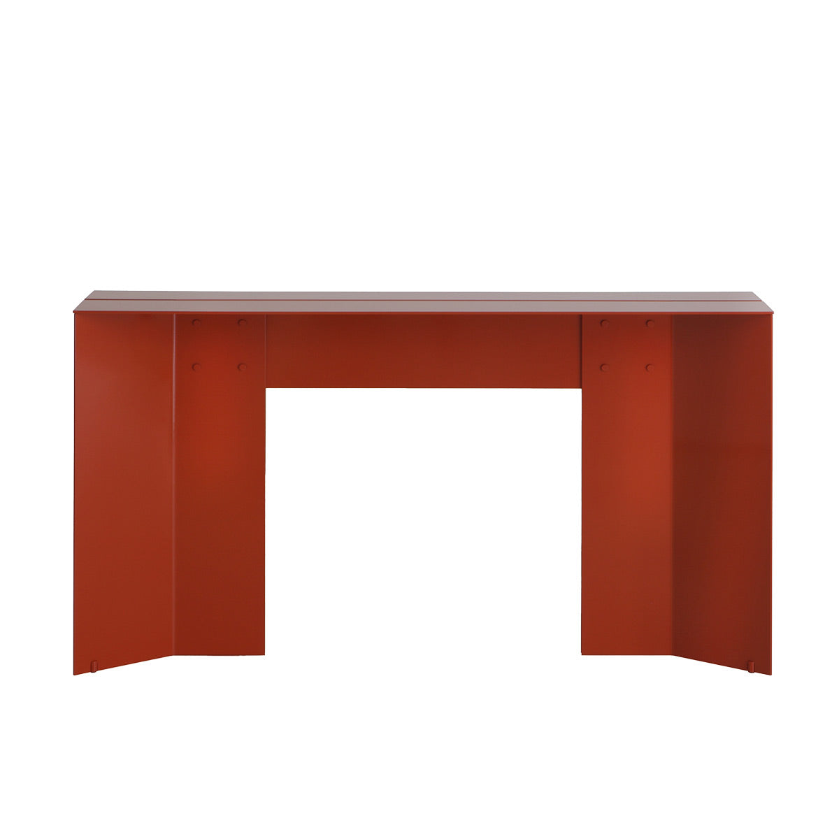 Origata Console | Glossy Siena Orange Lacquered Metal