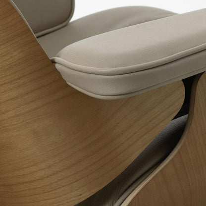 Eames Lounge Chair & Ottoman | Dark Sand Natural F Leather Cherry Shell