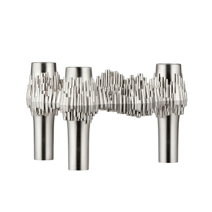 Stoff Nagel Quist Candle Holder | Brushed Chrome
