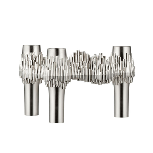 Stoff Nagel Quist Candle Holder | Brushed Chrome
