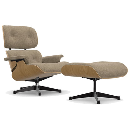 Eames Lounge Chair & Ottoman | Bamboo Terra Nubia Fabric Chestnut Shell