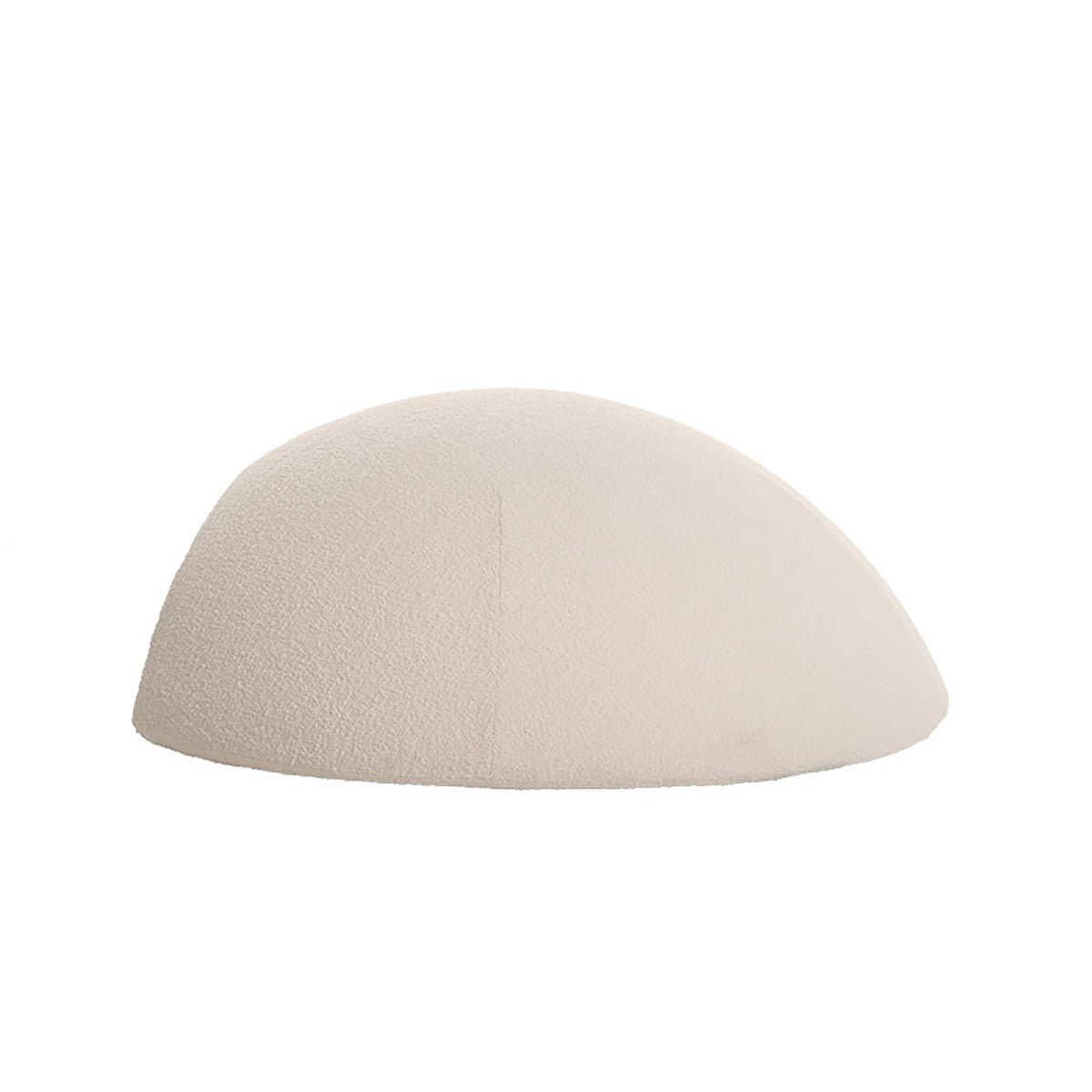 Palla Pouf | Cream White Paradise Fabric Upholstery