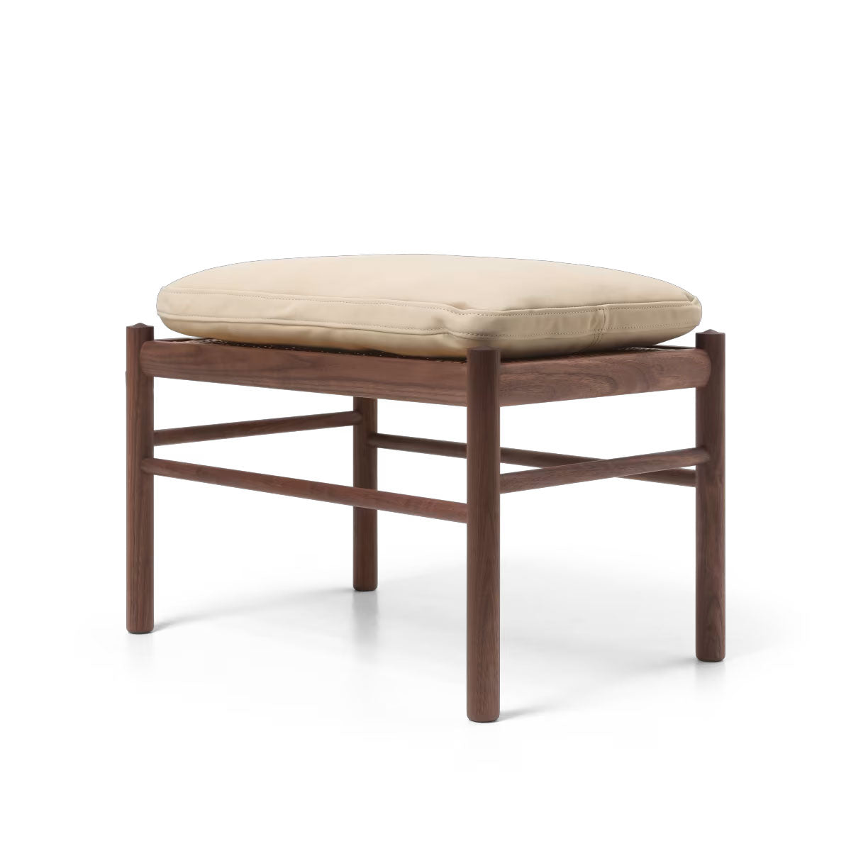 OW149F Colonial Footstool | Lime Terra Leather