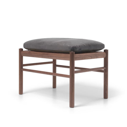 OW149F Colonial Footstool | Raku Terra Leather