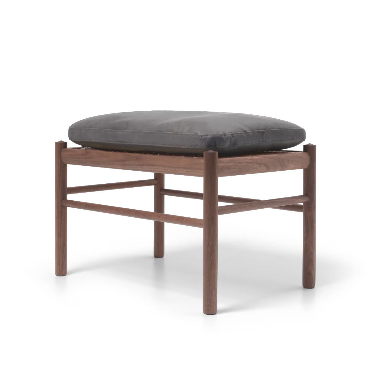 OW149F Colonial Footstool | Raku Terra Leather