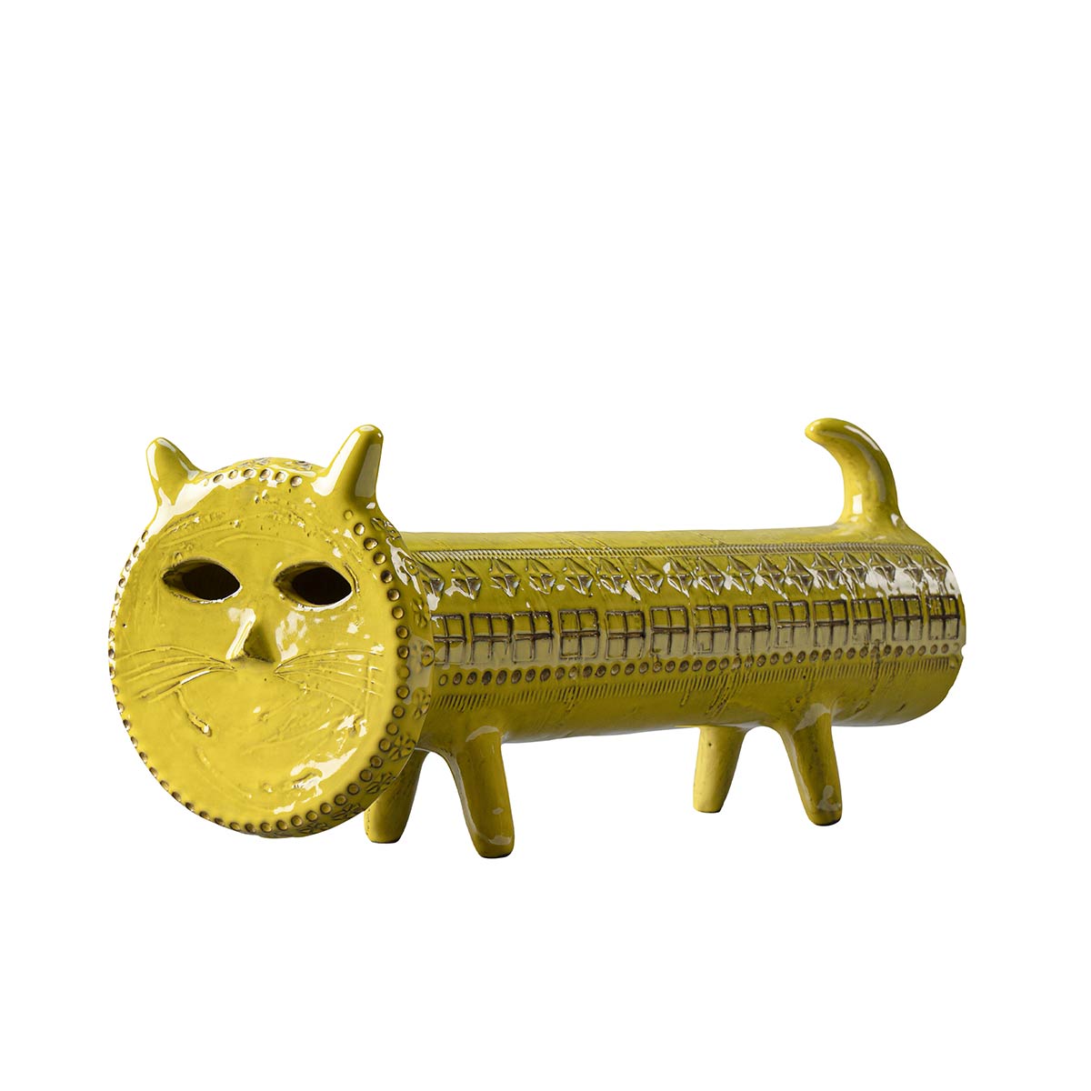 Cat Shaped Figurine | Yellow