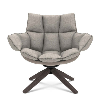 Husk Swivel Lounge Chair | Cream Alice FR Fabric