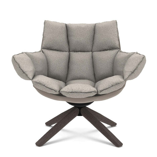 Husk Swivel Lounge Chair | Cream Alice FR Fabric