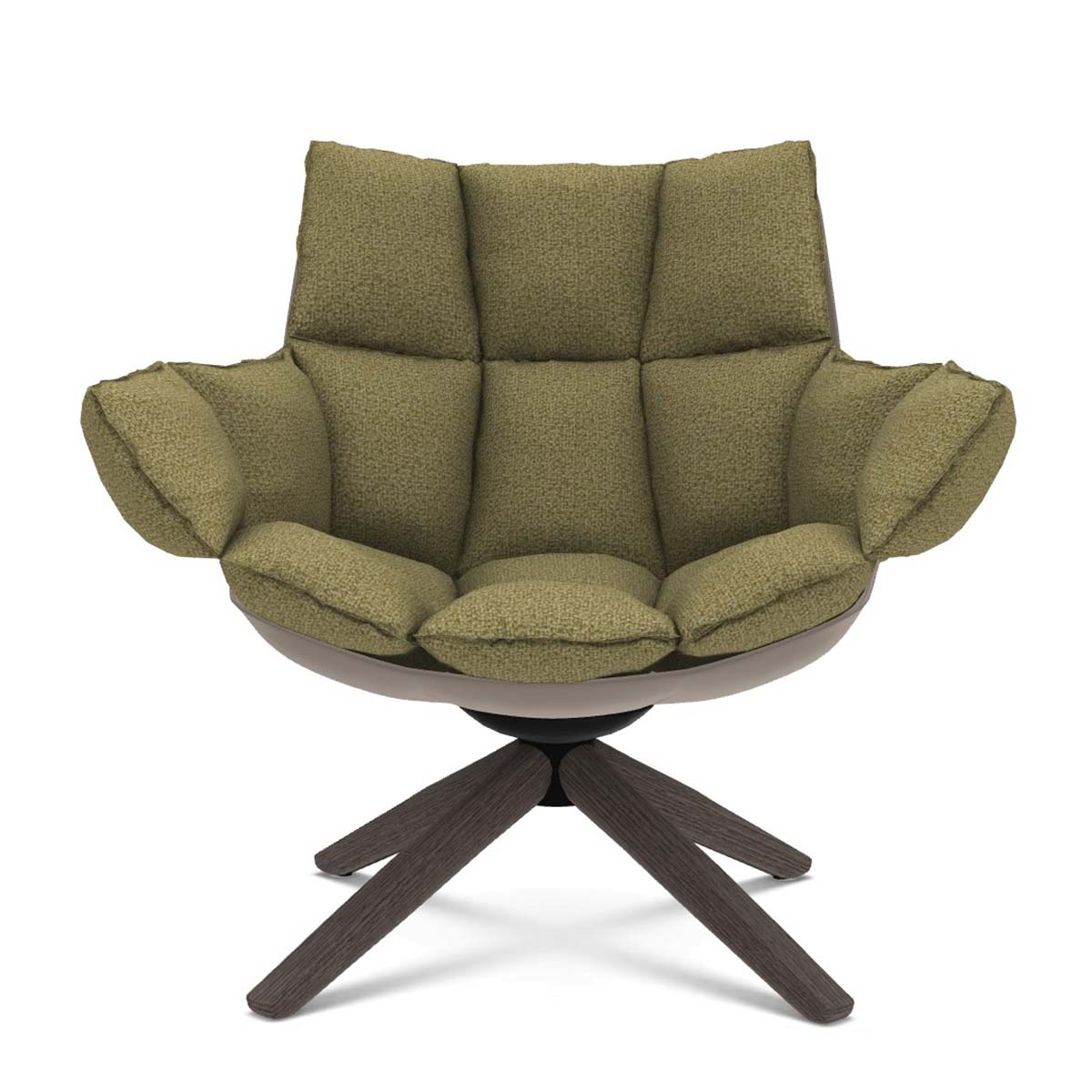 Husk Swivel Lounge Chair | Lichen Alice FR Fabric